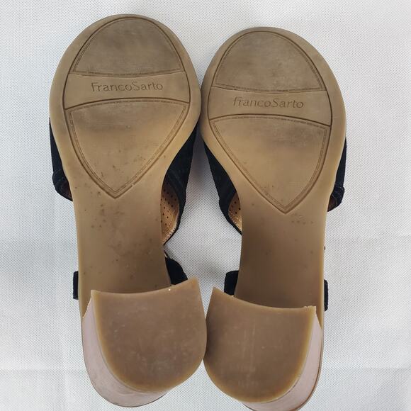 Franco Sarto Leather Harlet2 Peep Toe Sandals with Block Heel EUC 9.5 M - Picture 10 of 10